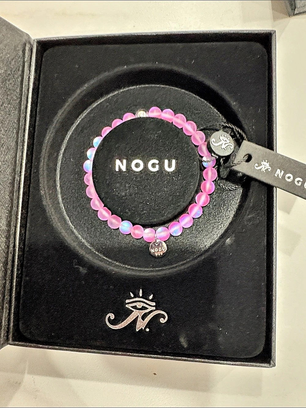 NOGU Pink Eclipse Lunar Glass Bracelet Beaded Bracelet in Pink & Brand New
